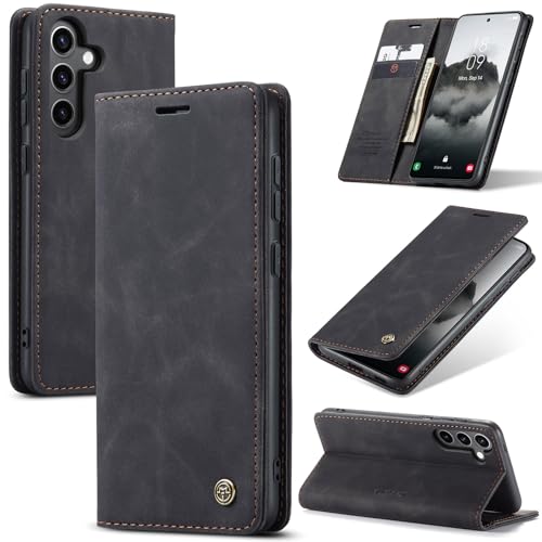 Cracedily Handyhülle für Samsung Galaxy S24 FE 5G Hülle, Klapphülle Premium Lederhülle Klappbar Flip Case Tasche Magnet Kartenfach Standfunktion Klapphülle Schutzhülle für Galaxy S24 FE, Schwarz Cracedily Handyhülle für Samsung Galaxy S24 FE 5G Hülle, Klapphülle Premium Lederhülle Klappbar Flip Case Tasche Magnet Kartenfach Standfunktion Klapphülle Schutzhülle für Galaxy S24 FE, Schwarz von Cracedily