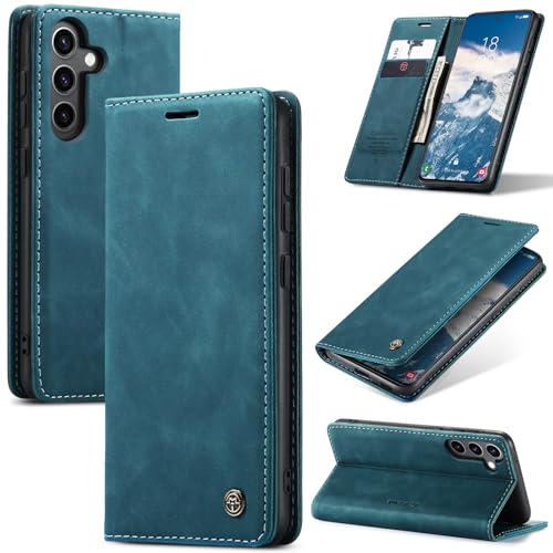Cracedily Handyhülle für Samsung Galaxy S24 FE 5G Hülle, Klapphülle Premium Lederhülle Klappbar Flip Case Tasche Magnet Kartenfach Standfunktion Klapphülle Schutzhülle für Galaxy S24 FE, Blaugrün Cracedily Handyhülle für Samsung Galaxy S24 FE 5G Hülle, Klapphülle Premium Lederhülle Klappbar Flip Case Tasche Magnet Kartenfach Standfunktion Klapphülle Schutzhülle für Galaxy S24 FE, Blaugrün von Cracedily