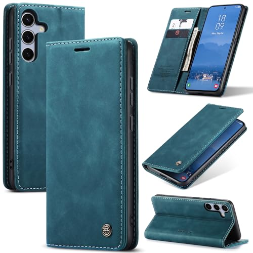 Cracedily Handyhülle für Samsung Galaxy S25 Plus Hülle, Klapphülle Premium Lederhülle Klappbar Flip Case Tasche Magnet Kartenfach Standfunktion Klapphülle Schutzhülle für Galaxy S25 Plus, Blaugrün Cracedily Handyhülle für Samsung Galaxy S25 Plus Hülle, Klapphülle Premium Lederhülle Klappbar Flip Case Tasche Magnet Kartenfach Standfunktion Klapphülle Schutzhülle für Galaxy S25 Plus, Blaugrün von Cracedily
