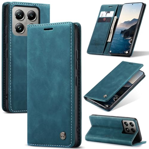 Cracedily Handyhülle für Xiaomi 14T Pro Hülle. Klapphülle Premium Lederhülle Klappbar Flip Case Tasche Magnet Kartenfach Standfunktion Klapphülle Schutzhülle für Xiaomi 14T Pro Handyhülle, Blaugrün Cracedily Handyhülle für Xiaomi 14T Pro Hülle. Klapphülle Premium Lederhülle Klappbar Flip Case Tasche Magnet Kartenfach Standfunktion Klapphülle Schutzhülle für Xiaomi 14T Pro Handyhülle, Blaugrün von Cracedily
