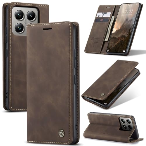 Cracedily Handyhülle für Xiaomi 14T Pro Hülle. Klapphülle Premium Lederhülle Klappbar Flip Case Tasche Magnet Kartenfach Standfunktion Klapphülle Schutzhülle für Xiaomi 14T Pro Handyhülle, Kaffee Cracedily Handyhülle für Xiaomi 14T Pro Hülle. Klapphülle Premium Lederhülle Klappbar Flip Case Tasche Magnet Kartenfach Standfunktion Klapphülle Schutzhülle für Xiaomi 14T Pro Handyhülle, Kaffee von Cracedily