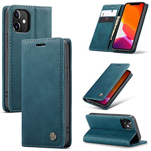 Cracedily Handyhülle für iPhone 12 Mini 5,4 Zoll Hülle, Klapphülle Premium Lederhülle Klappbar Flip Case Tasche Magnet Kartenfach Standfunktion Klapphülle Schutzhülle für iPhone 12 Mini, Blaugrün Cracedily Handyhülle für iPhone 12 Mini 5,4 Zoll Hülle, Klapphülle Premium Lederhülle Klappbar Flip Case Tasche Magnet Kartenfach Standfunktion Klapphülle Schutzhülle für iPhone 12 Mini, Blaugrün von Cracedily