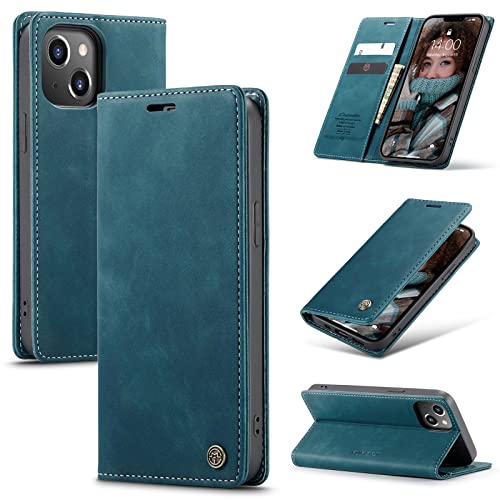 Cracedily Handyhülle für iPhone 13 Hülle, Klapphülle Premium Lederhülle Klappbar Flip Case Tasche Magnet Kartenfach Standfunktion Klapphülle Schutzhülle für iPhone 13, Blaugrün Cracedily Handyhülle für iPhone 13 Hülle, Klapphülle Premium Lederhülle Klappbar Flip Case Tasche Magnet Kartenfach Standfunktion Klapphülle Schutzhülle für iPhone 13, Blaugrün von Cracedily