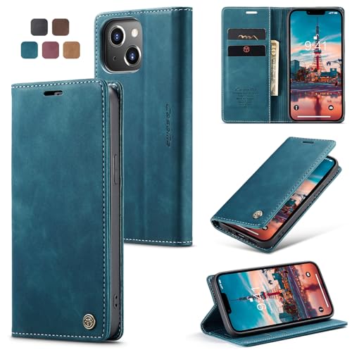 Cracedily Handyhülle für iPhone 14 Hülle, Klapphülle Premium Lederhülle Klappbar Flip Case Tasche Magnet Kartenfach Standfunktion Klapphülle Schutzhülle für iPhone 14, Blaugrün Cracedily Handyhülle für iPhone 14 Hülle, Klapphülle Premium Lederhülle Klappbar Flip Case Tasche Magnet Kartenfach Standfunktion Klapphülle Schutzhülle für iPhone 14, Blaugrün von Cracedily