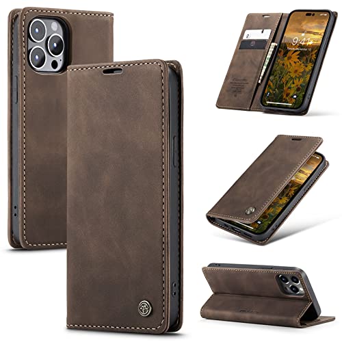 Cracedily Handyhülle für iPhone 14 Pro Max Hülle, Klapphülle Premium Lederhülle Klappbar Flip Case Tasche Magnet Kartenfach Standfunktion Klapphülle Schutzhülle für iPhone 14 Pro Max, Kaffee Cracedily Handyhülle für iPhone 14 Pro Max Hülle, Klapphülle Premium Lederhülle Klappbar Flip Case Tasche Magnet Kartenfach Standfunktion Klapphülle Schutzhülle für iPhone 14 Pro Max, Kaffee von Cracedily