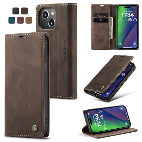 Cracedily Handyhülle für iPhone 15 Hülle, Klapphülle Premium Lederhülle Klappbar Flip Case Tasche Magnet Kartenfach Standfunktion Klapphülle Schutzhülle für iPhone 15, Kaffee Cracedily Handyhülle für iPhone 15 Hülle, Klapphülle Premium Lederhülle Klappbar Flip Case Tasche Magnet Kartenfach Standfunktion Klapphülle Schutzhülle für iPhone 15, Kaffee von Cracedily