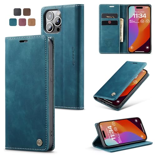 Cracedily Handyhülle für iPhone 15 Pro Hülle, Klapphülle Premium Lederhülle Klappbar Flip Case Tasche Magnet Kartenfach Standfunktion Klapphülle Schutzhülle für iPhone 15 Pro, Blaugrün Cracedily Handyhülle für iPhone 15 Pro Hülle, Klapphülle Premium Lederhülle Klappbar Flip Case Tasche Magnet Kartenfach Standfunktion Klapphülle Schutzhülle für iPhone 15 Pro, Blaugrün von Cracedily