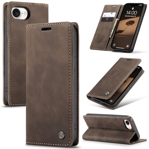 Cracedily Handyhülle für iPhone 16e / iPhone SE 4 / iPhone SE 2025 Hülle, Klapphülle Premium Lederhülle Klappbar Flip Case Tasche Magnet Kartenfach Standfunktion Klapphülle Schutzhülle, Kaffee Cracedily Handyhülle für iPhone 16e / iPhone SE 4 / iPhone SE 2025 Hülle, Klapphülle Premium Lederhülle Klappbar Flip Case Tasche Magnet Kartenfach Standfunktion Klapphülle Schutzhülle, Kaffee von Cracedily