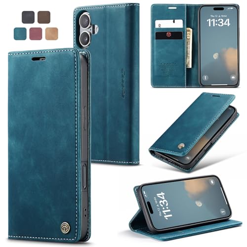 Cracedily Handyhülle für iPhone 16 Hülle, Klapphülle Premium Lederhülle Klappbar Flip Case Tasche Magnet Kartenfach Standfunktion Klapphülle Schutzhülle für iPhone 16, Blaugrün Cracedily Handyhülle für iPhone 16 Hülle, Klapphülle Premium Lederhülle Klappbar Flip Case Tasche Magnet Kartenfach Standfunktion Klapphülle Schutzhülle für iPhone 16, Blaugrün von Cracedily