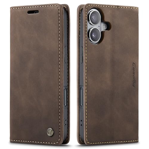 Cracedily Handyhülle für iPhone 16 Hülle, Klapphülle Premium Lederhülle Klappbar Flip Case Tasche Magnet Kartenfach Standfunktion Klapphülle Schutzhülle für iPhone 16, Kaffee Cracedily Handyhülle für iPhone 16 Hülle, Klapphülle Premium Lederhülle Klappbar Flip Case Tasche Magnet Kartenfach Standfunktion Klapphülle Schutzhülle für iPhone 16, Kaffee von Cracedily
