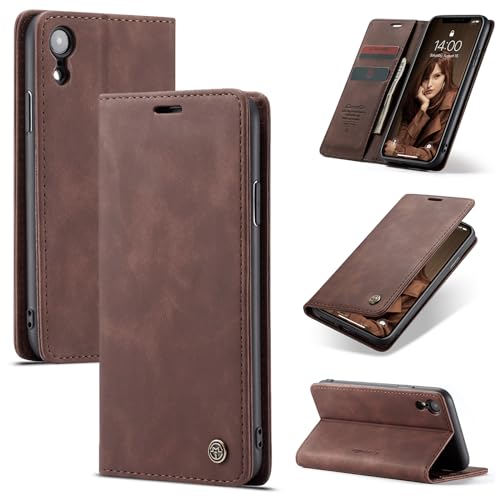 Cracedily Handyhülle für iPhone XR Hülle, Klapphülle Premium Lederhülle Klappbar Flip Case Tasche Magnet Kartenfach Standfunktion Klapphülle Schutzhülle für iPhone XR, Kaffee Cracedily Handyhülle für iPhone XR Hülle, Klapphülle Premium Lederhülle Klappbar Flip Case Tasche Magnet Kartenfach Standfunktion Klapphülle Schutzhülle für iPhone XR, Kaffee von Cracedily
