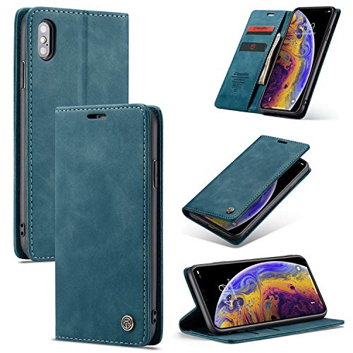 Cracedily Handyhülle für iPhone XS Max Hülle, Klapphülle Premium Lederhülle Klappbar Flip Case Tasche Magnet Kartenfach Standfunktion Klapphülle Schutzhülle für iPhone XS Max, Blaugrün Cracedily Handyhülle für iPhone XS Max Hülle, Klapphülle Premium Lederhülle Klappbar Flip Case Tasche Magnet Kartenfach Standfunktion Klapphülle Schutzhülle für iPhone XS Max, Blaugrün von Cracedily