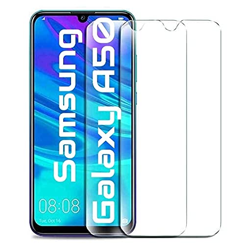 [2 Pack] Samsung Galaxy A50 Panzerfolie Schutzfolie (Klar) DisplayGlas Echt Hart Schutzglas Folie [Ultra-klar] [9H Härte] [Kristallklar] von Cracksin