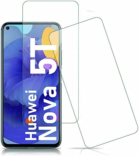 [2 Stück] Schutzfolie kompatibel mit Huawei Nova 5T Panzerfolie Verbundglas Schutzglas Hart Tempered Glass 9H Kristallklar Anti-Kratzen Anti-Öl von Cracksin