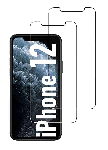 Cracksin [2 Stück] Panzerfolie für iPhone 12 Schutzglas 9H Härte, Echt Hart Tempered Glass, HD Displayschutzfolie, 2.5D, Ultra-klar, Kratzfest, Schutzfolie von Cracksin