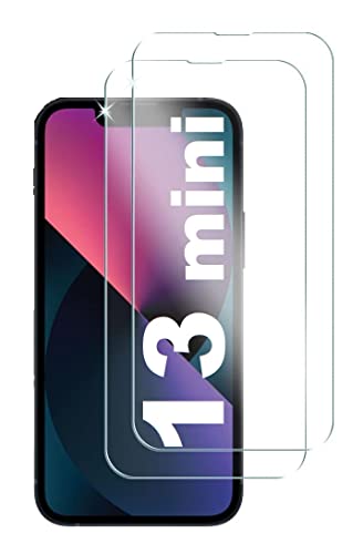 Cracksin [2 Stück] Panzer Schutz Glas kompatibel mit iPhone 13 Mini Displayschutz Schutzfolie Echt Hartglas [5.4 Zoll] Screen Protector 9H Tempered Glass von Cracksin