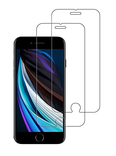 Cracksin [2 Stück] Panzerfolie kompatibel mit iPhone SE 3/2 [2022/2020] Displayschutzfolie,Schutzfolie [kein Glas] 100% Fingerabdrucksensor Nano-Glas 9H Glas von Cracksin