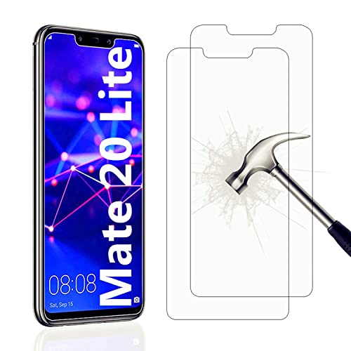 Cracksin [2 Stück] Schutzfolie kompatibel mit Huawei Mate 20 Lite Panzerfolie Verbundglas Schutzglas Hart Tempered Glass 9H Kristallklar Anti-Kratzen Anti-Öl von Cracksin