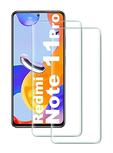 Cracksin [2 Stück] Xiaomi Redmi Note 11 Pro Panzer Schutzglas Schutzfolie Displayschutzfolie [Blasenfrei] [HD] [Kompatibel mit Handy Hülle] [9H Härte] [2.5D Rand] [Anti-Kratzen] von Cracksin