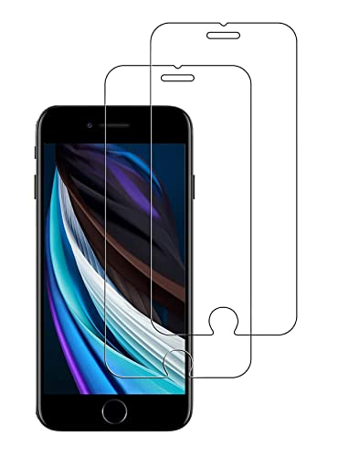 Cracksin [2 Stück] Panzer Schutzglas für iPhone SE (2022,2020) 3 Gen, 2 Gen Schutzfolie Displayschutzfolie [Blasenfrei] [HD] [9H Härte] [2.5D Rand] [Anti-Kratzen] von Cracksin