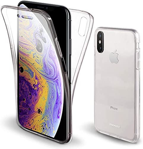 Cracksin 360° Grad Hülle für Apple iPhone X/XS Handyhülle Stoßfest Crystal Clear Transparente Schutzhülle TPU Full Cover Handy Tasche Handyschutz Cracksin 360° Grad Hülle für Apple iPhone X/XS Handyhülle Stoßfest Crystal Clear Transparente Schutzhülle TPU Full Cover Handy Tasche Handyschutz von Cracksin