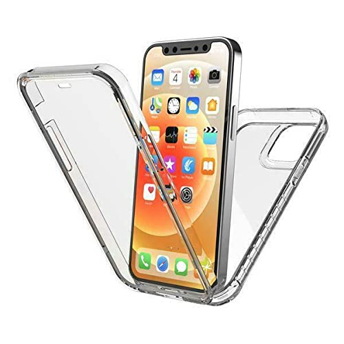 Cracksin 360° Grad Hülle für iPhone 12 Mini (5,4) Handyhülle Stoßfest Crystal Clear Transparent Full Cover TPU Case Handy Schutz Hülle Silikon von Cracksin