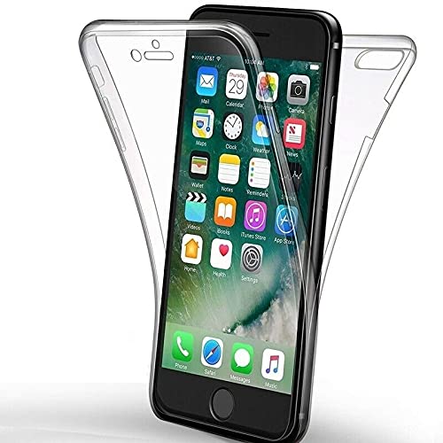 Cracksin 360° Grad handyhülle für Apple iPhone 7 Plus / 8 Plus TPU Full Cover Tasche Soft Handyhülle Crystal Clear Case Stärke Transparente Schutzhülle von Cracksin