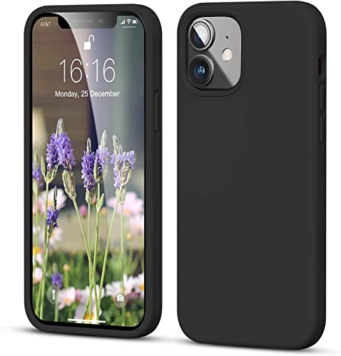 Cracksin Hülle Kompatibel mit iPhone 12 Mini [5.4 Zoll] Hochwertiges Liquid Silikone Case weiche TPU Stoßfest Handyhülle Kratzfestes Rundumschutz Cover von Cracksin