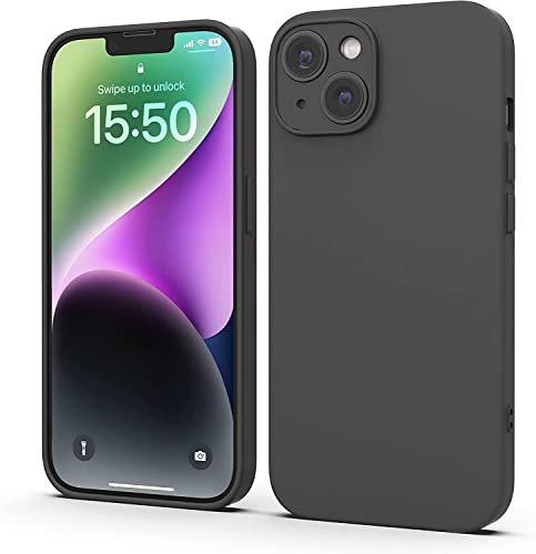 Cracksin Hülle Kompatibel mit iPhone 14 Plus Hochwertiges Liquid Silikone Case weiche TPU Stoßfest Handyhülle Kratzfestes Rundumschutz Flexible Cover von Cracksin