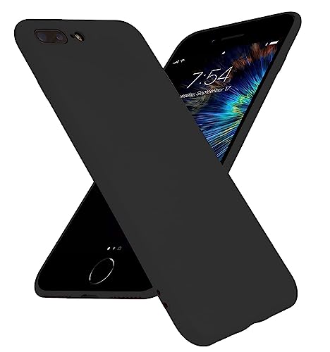 Cracksin Hülle Kompatibel mit iPhone 7 Plus, iPhone 8 Plus Hochwertiges Liquid Silikone Case weiche TPU Stoßfest Handyhülle Kratzfestes Rundumschutz Cover von Cracksin