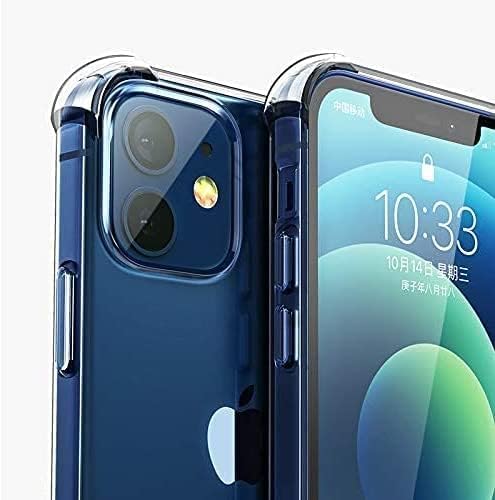 Cracksin Hülle für iPhone 12, iPhone 12 Pro Transparent Ultra Dünne weiche TPU Handyhülle Flexible Klar Case Cover [Bumper mit verstärkten Ecken] Rückseite von Cracksin