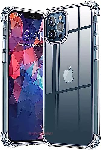 Cracksin Hülle für iPhone 14 Pro Max Transparent Ultra Dünne weiche TPU Handyhülle Flexible Klar Case Cover [Bumper mit verstärkten Ecken] Rückseite von Cracksin