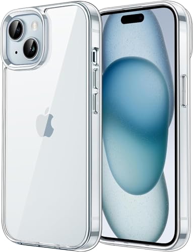 Cracksin Klar Silikon Hülle für iPhone 15 Transparent Ultra Dünne klare weiche TPU Handyhülle Flexible Crystal Clear Case Cover Bumper Rückseite (HD Klar) von Cracksin
