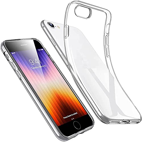 Cracksin Klar Silikon Hülle für iPhone 8 Transparent Ultra Dünne klare weiche TPU Handyhülle Flexible Crystal Clear Case Cover Bumper Rückseite (HD Klar) von Cracksin