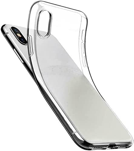 Cracksin Klar Silikon Hülle für iPhone XS Transparent Ultra Dünne klare weiche TPU Handyhülle Flexible Crystal Clear Case Cover Bumper Rückseite von Cracksin