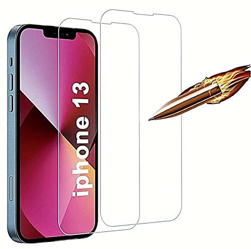 Cracksin Panzerfolie kompatibel mit iPhone 13 [2 Stück] Displayschutzfolie,Schutzfolie [kein Glas] 100% Fingerabdrucksensor Nano-Glas 9H Glas von Cracksin