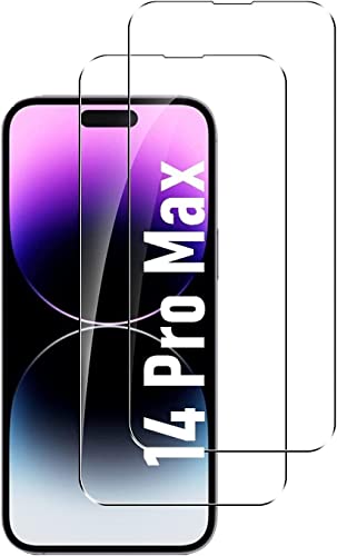 Cracksin 2 Stück Panzer Schutz Folie kompatibel mit iPhone 14 Pro Max Displayschutzfolie, Schutzfolie [kein Glas] 9H,100% Fingerabdrucksensor Nano-Tech von Cracksin