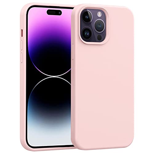 Cracksin Silicone Case Hülle für iPhone 14 Pro (6.1 Zoll) Hochwertiges weiche TPU Handyhülle Flexible Kameraschutz Cover (Rosa) von Cracksin