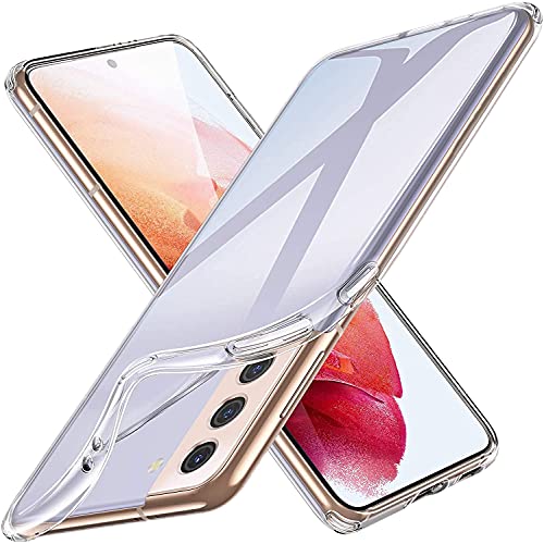 Cracksin Silikon Hülle Kompatibel mit Samsung Galaxy S21 Dünn Durchsichtig Case Transparent TPU Schutzhülle Slim Soft Matte Anti-kratzt Handy Case Cover von Cracksin