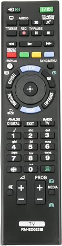 Ersatz Fernbedienung für Sony LED LCD Bravia TV RM-ED052 | RMED052 Universal von Cracksin