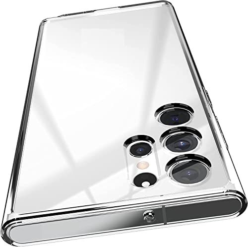 Klar Silikon Hülle für Samsung Galaxy S22 Ultra Transparent Dünne klare weiche TPU Handyhülle Flexible Crystal Clear Case Cover Bumper Rückseite von Cracksin