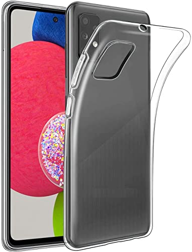 Silikon Hülle Kompatibel mit Samsung Galaxy A52 Dünn Durchsichtig Case Transparent TPU Schutzhülle Soft Matte Anti-kratzt Handy Case Cover von Cracksin