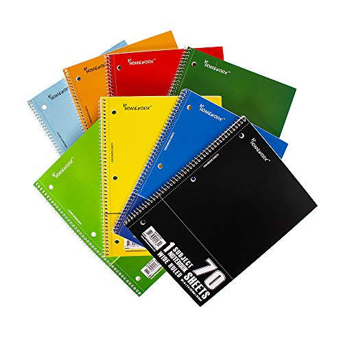 Craft County Notizbücher, zufällige Farben, Großpackung, College, liniert, 70 Seiten, ideal für Schulbedarf (30 Stück) von Craft County