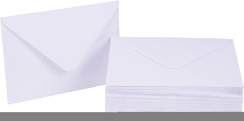 50 Briefumschläge C6 weiß oder creme ohne Fenster Umschlag Weiß von Craft UK Limited