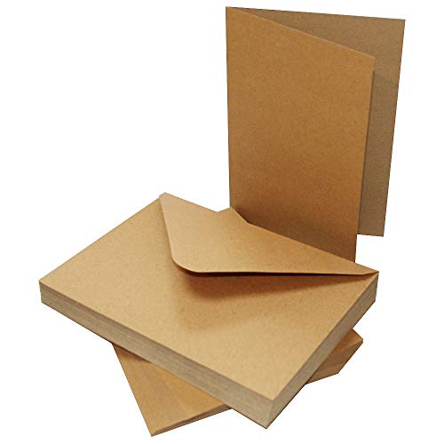 Handwerk UK 2048 5 x 7 Zoll Kraft Karte und Umschlag Packung mit 50 - braun Handwerk UK 2048 5 x 7 Zoll Kraft Karte und Umschlag Packung mit 50 - braun von Unbekannt