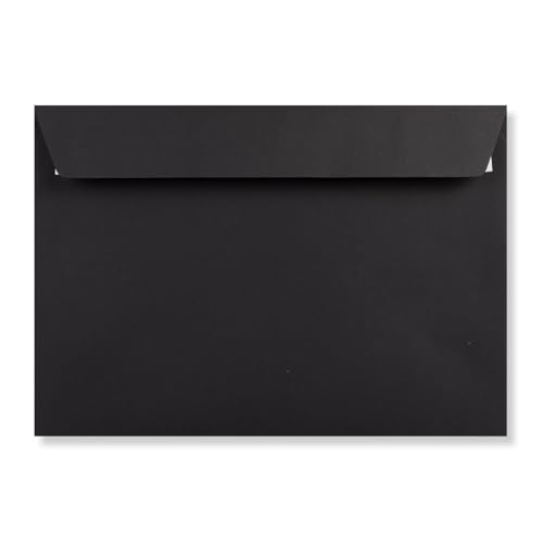 Briefumschläge mit Haftklebeverschluss, perfekt für Weihnachtskarten, Grußkarten, Hochzeitseinladungen, Geschenkgutscheine, Basteln und mehr, C4 (324 x 229 mm), Schwarz, 52 Stück von Craft21 Limited