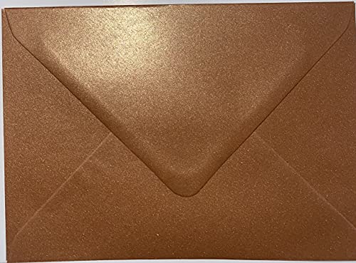 C5 Perlen-Kupfer-Umschläge für A5-Grußkarten, farbige Umschläge für Hochzeitseinladungen, Basteln, Büro, 162 mm x 229 mm, 20 Stück (Perlkupfer, 100 g/m²) von Craft21 Limited