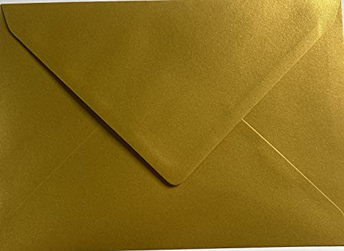 C5 Umschläge für A5-Grußkarten, Metallic-Gold, 162 x 229 mm, 10 Stück (Metallic-Gold) von Craft21 Limited