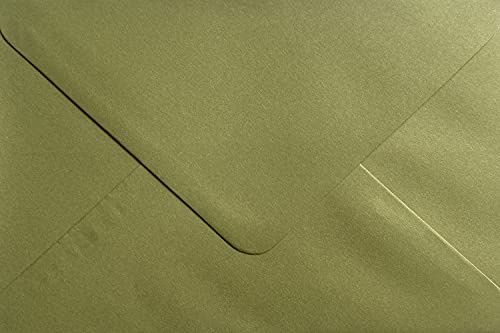 C6 farbige Umschläge für A6-Grußkarten, Hochzeitseinladungen, Basteln, 114 x 162 mm, 50 Stück (olivgrün) von Craft21 Limited