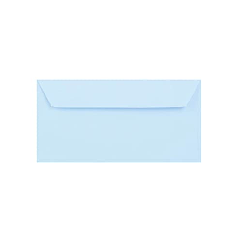 Farbige Briefumschläge, DIN lang, 110 x 220 mm, perfekt für Weihnachtskarten, Grußkarten, Hochzeits-/Party-Einladungen, Basteln und vieles mehr, 12 Stück (hellblau, haftklebend) von Craft21 Limited